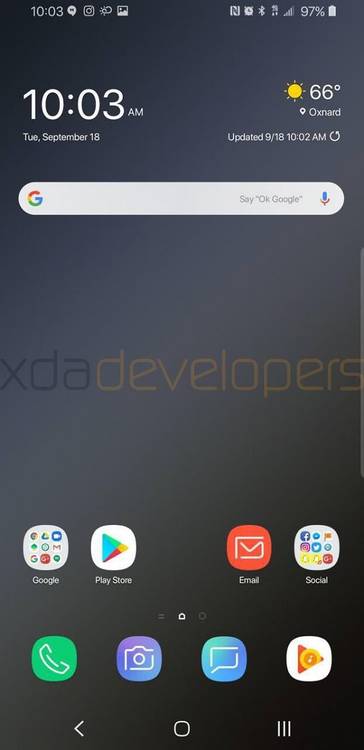 Samsung Galaxy S9+ running Samsung Experience 10.0 based on Android Pie