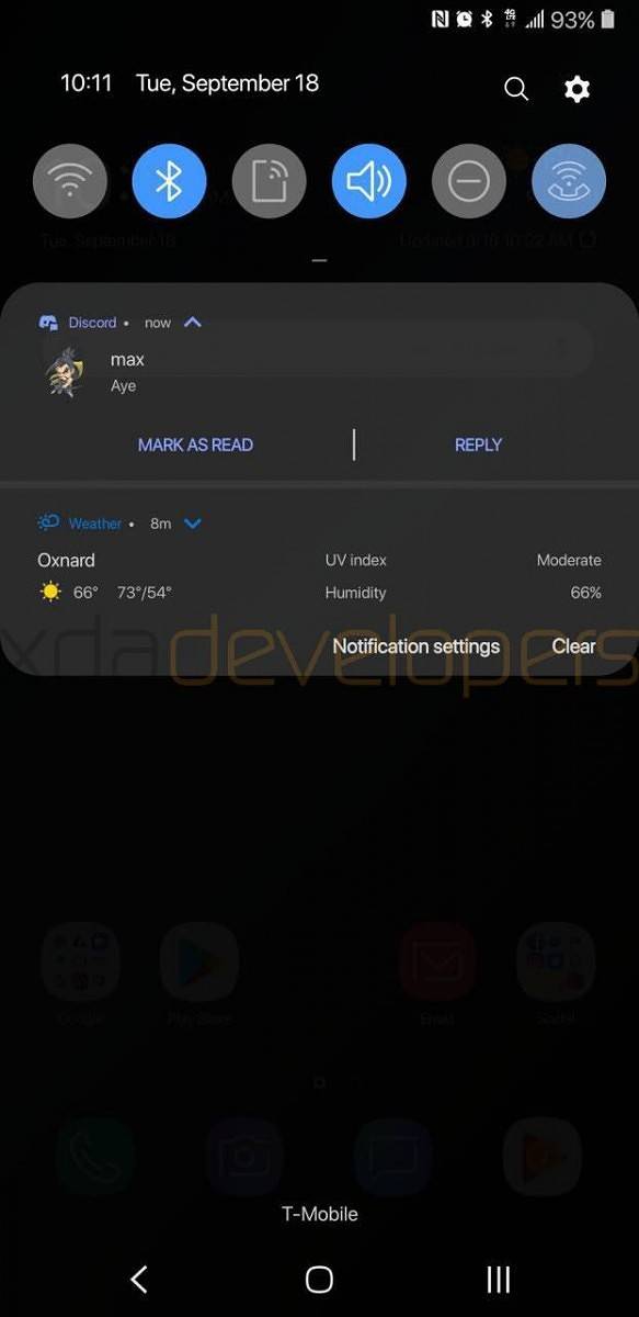 Samsung Galaxy S9+ running Samsung Experience 10.0 based on Android Pie