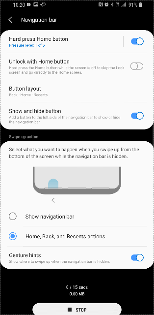 Samsung Galaxy S9+ running Samsung Experience 10.0 based on Android Pie