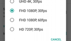 Xiaomi Mi A2 video resolution settings