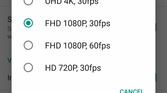Xiaomi Mi A2 video resolution settings