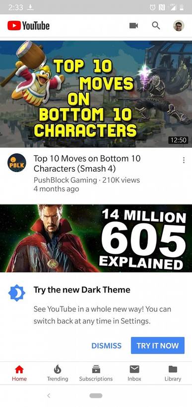 youtube dark mode
