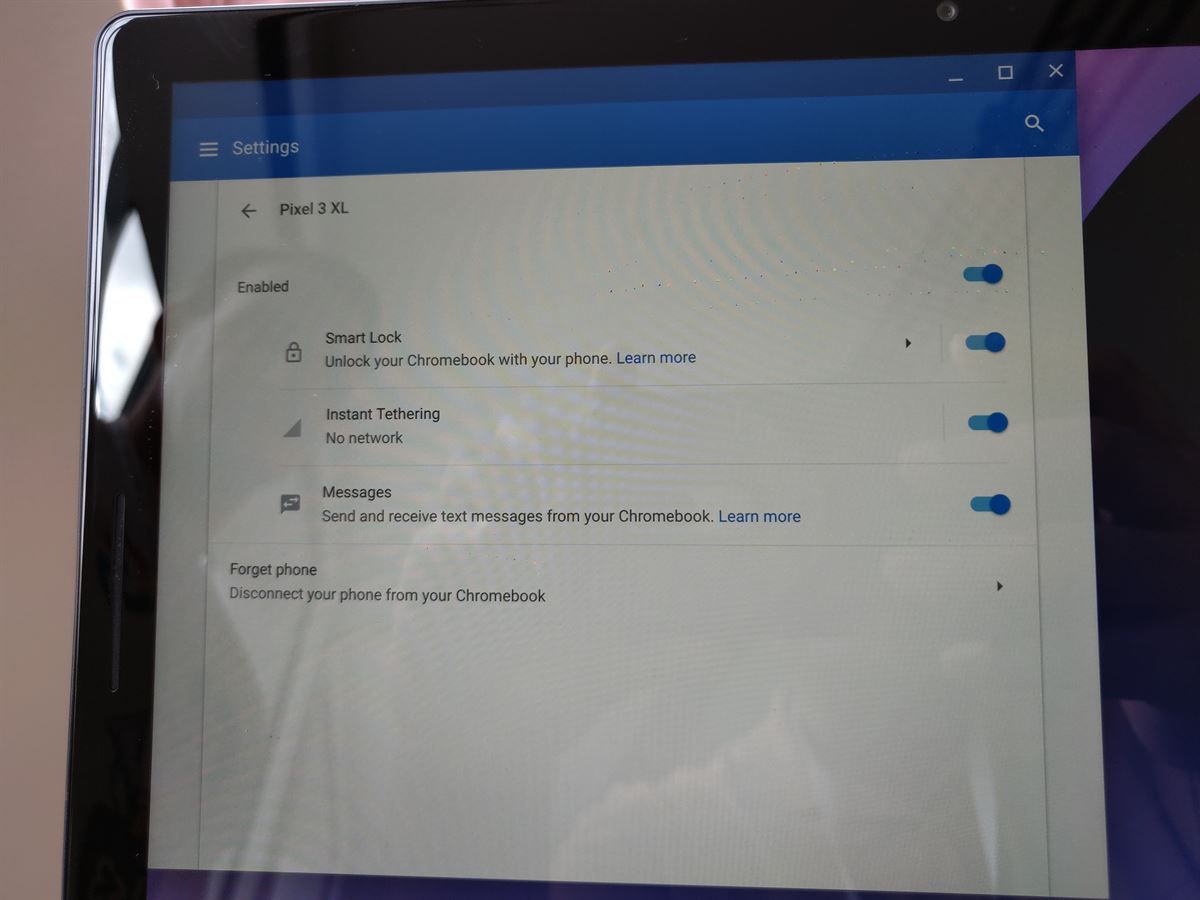 Android Messages on the Google Pixel Slate