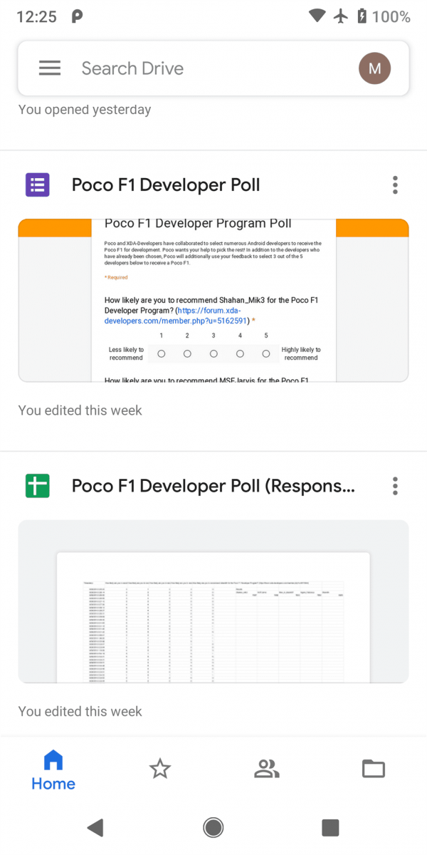 Google Drive's new Google Material Theme design