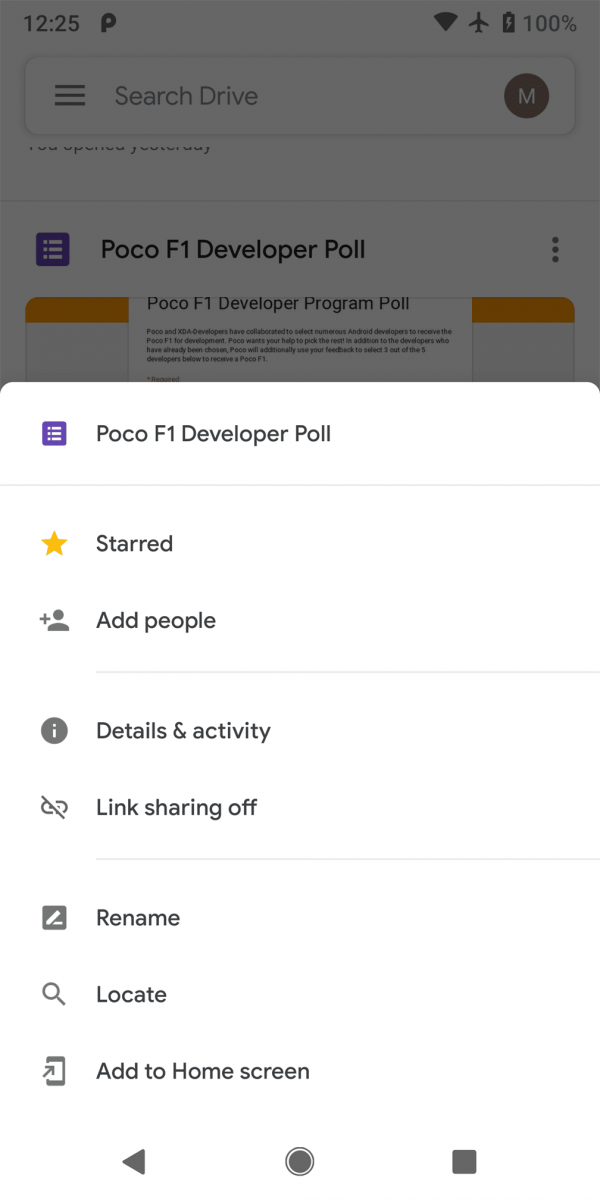 Google Drive's new Google Material Theme design