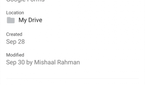 Google Drive's new Google Material Theme design