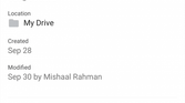 Google Drive's new Google Material Theme design