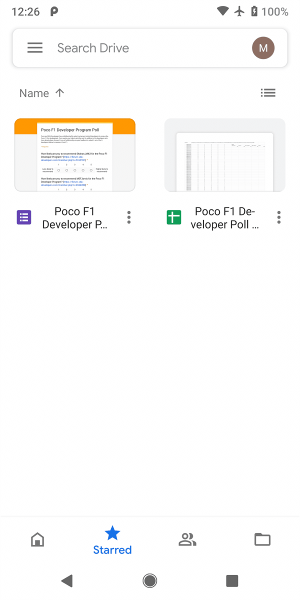 Google Drive's new Google Material Theme design