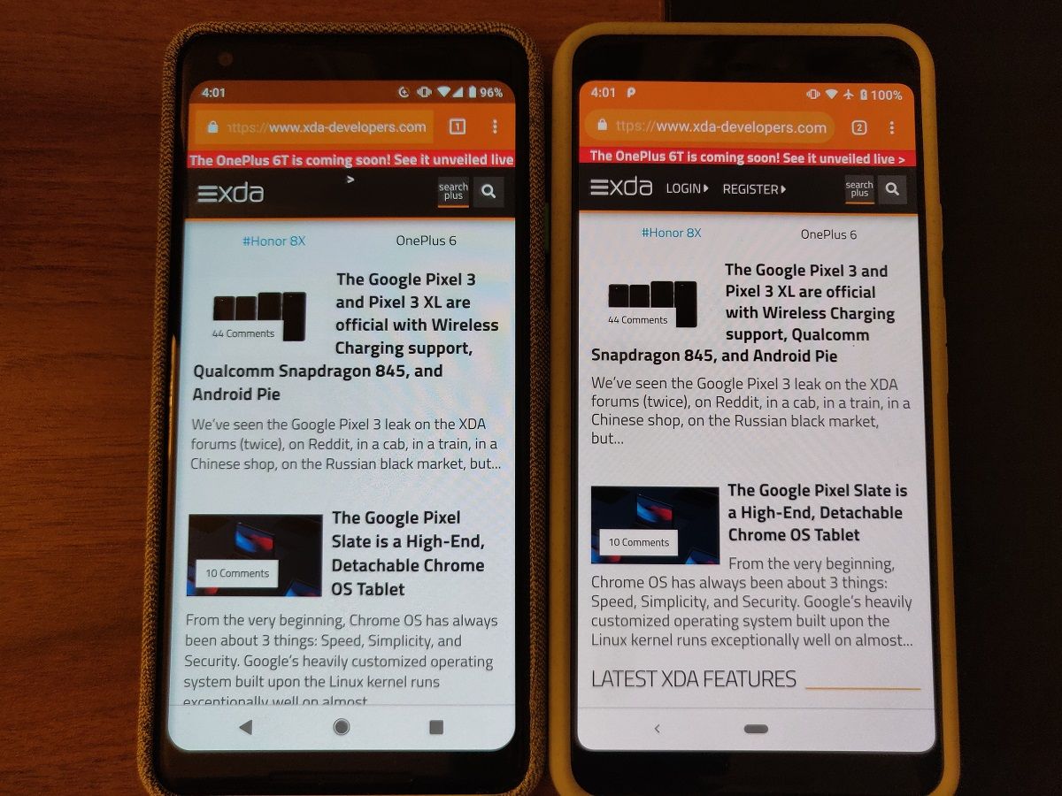 Google Pixel 2 XL vs. Google Pixel 3 XL