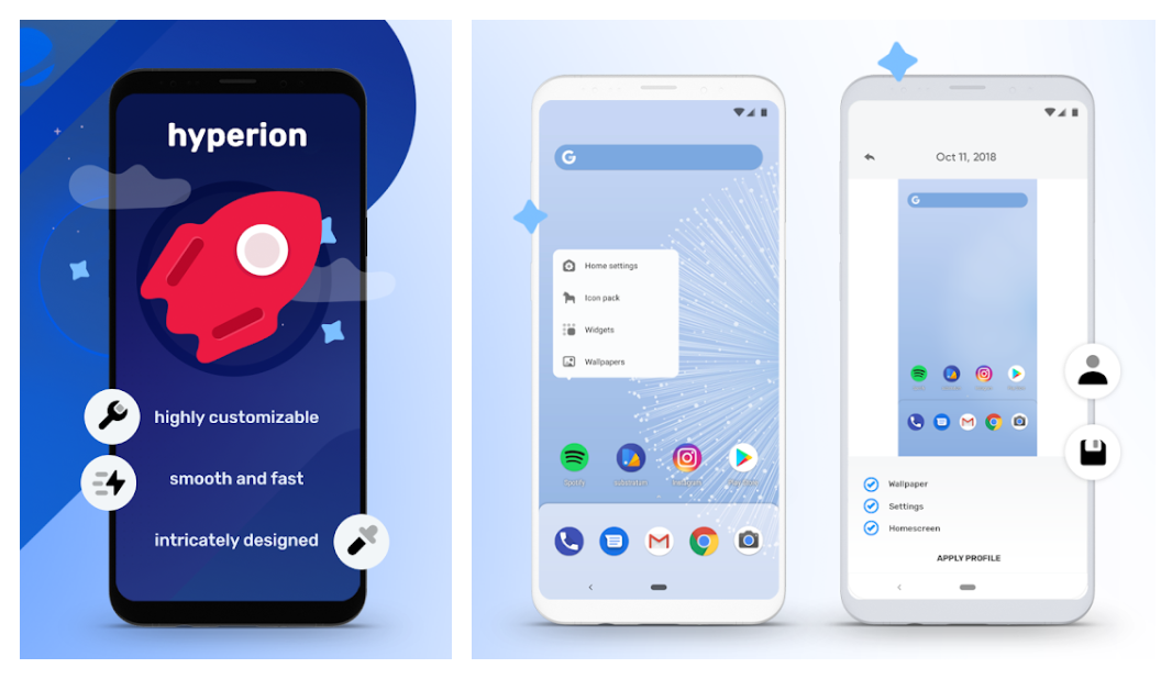 Hyperion is a new launcher by the makers of Substratum