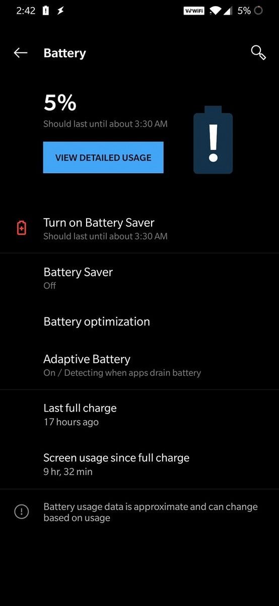 OnePlus 6T Battery Life