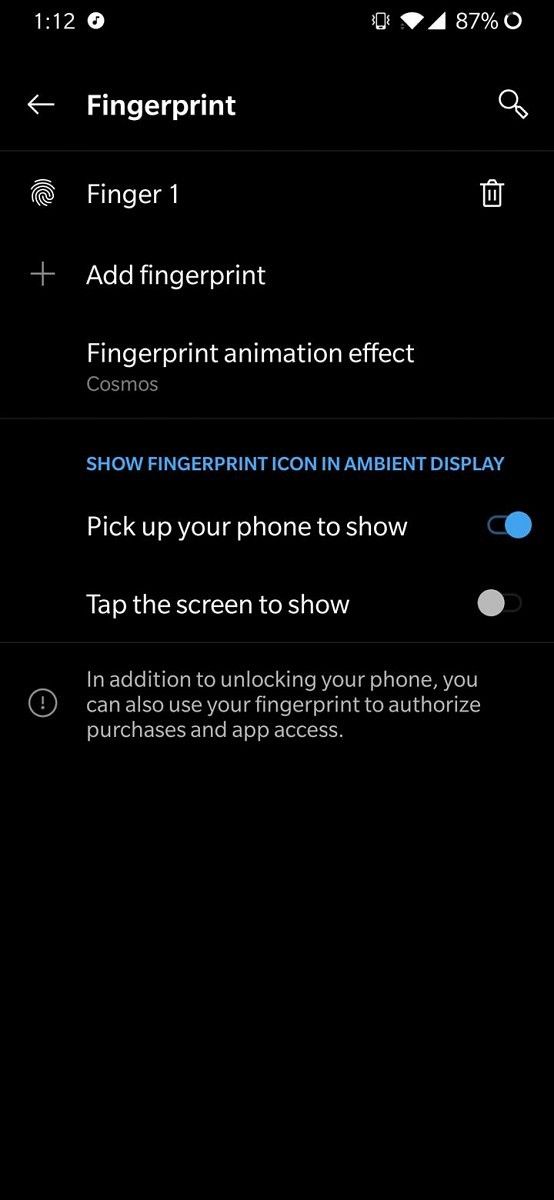 OnePlus 6T in-display fingerprint scanner