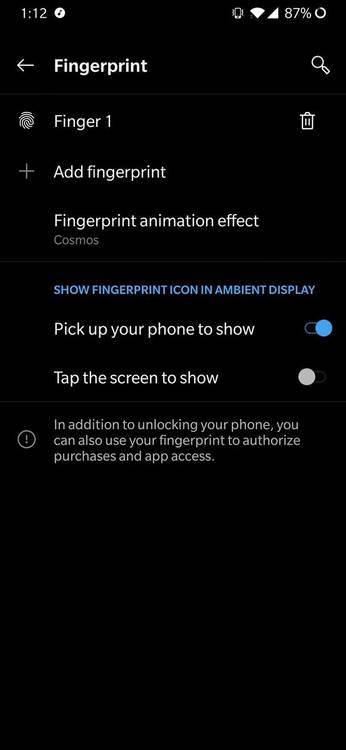OnePlus 6T in-display fingerprint scanner