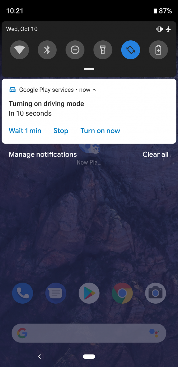 Google Pixel 3 Driving Mode