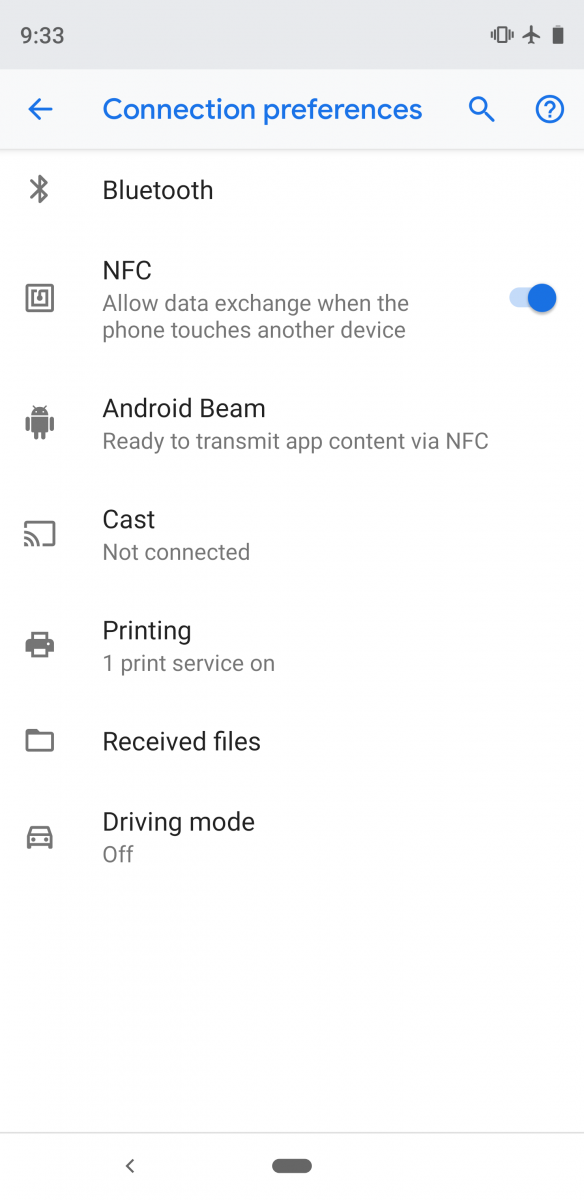 Google Pixel 3 Driving Mode