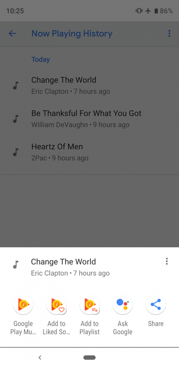 Google Pixel 3 Now Playing
