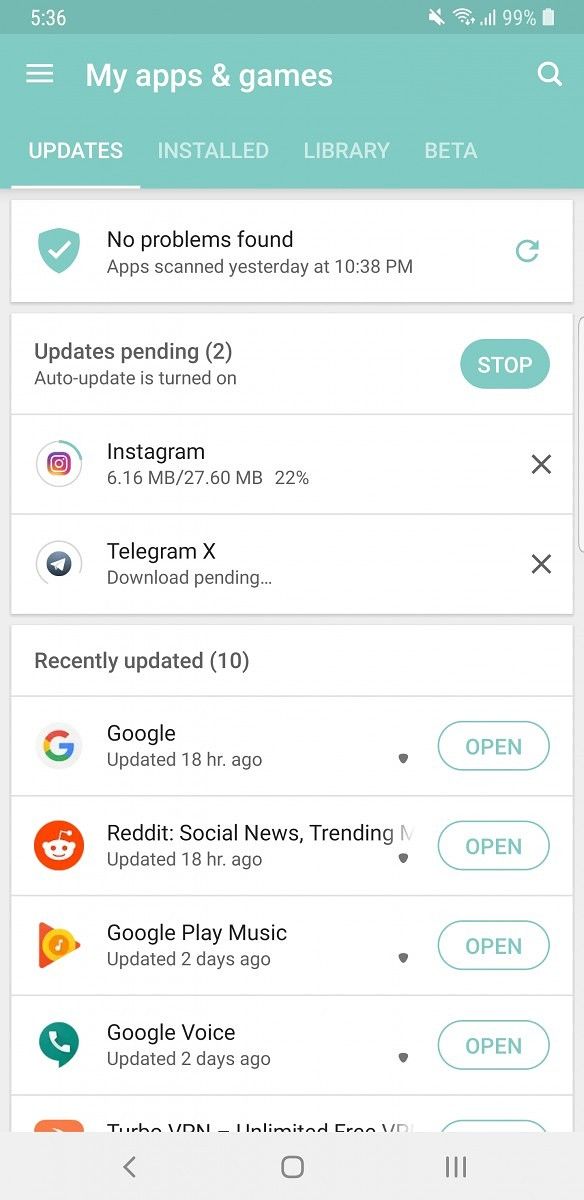 Substratum custom themes on Samsung Experience 10 based on Android Pie