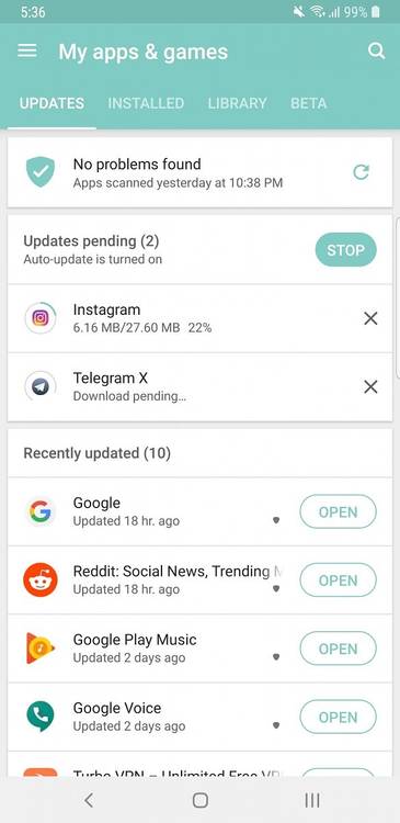 Substratum custom themes on Samsung Experience 10 based on Android Pie