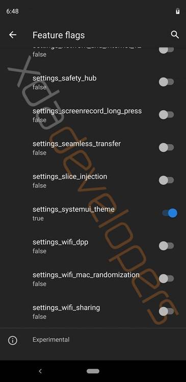 Android Q Developer Options