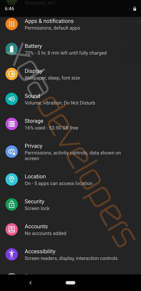Android Q Dark Mode