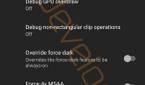 Android Q Developer Options