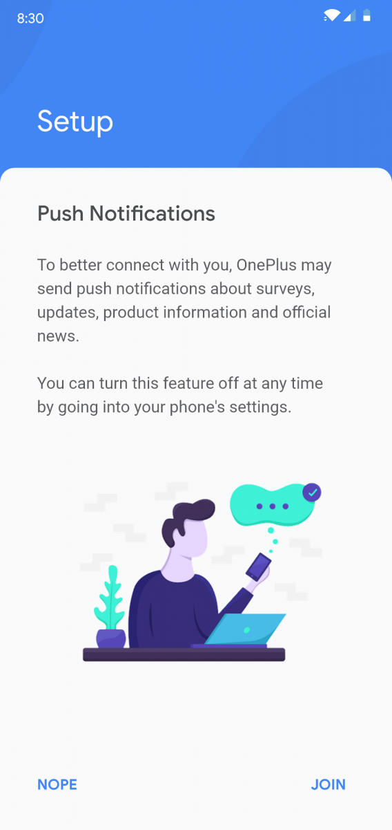 OxygenOS Setup Wizard Redesign