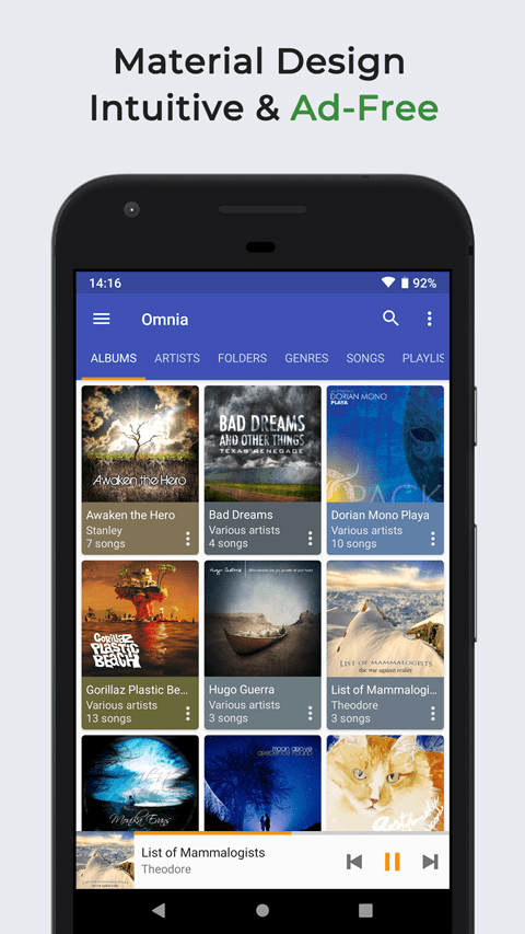 Omnia Music Player is a new Material Design audio player with Google ...