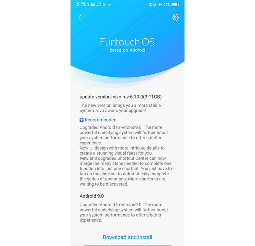 funtouch 9 vivo v11 pro