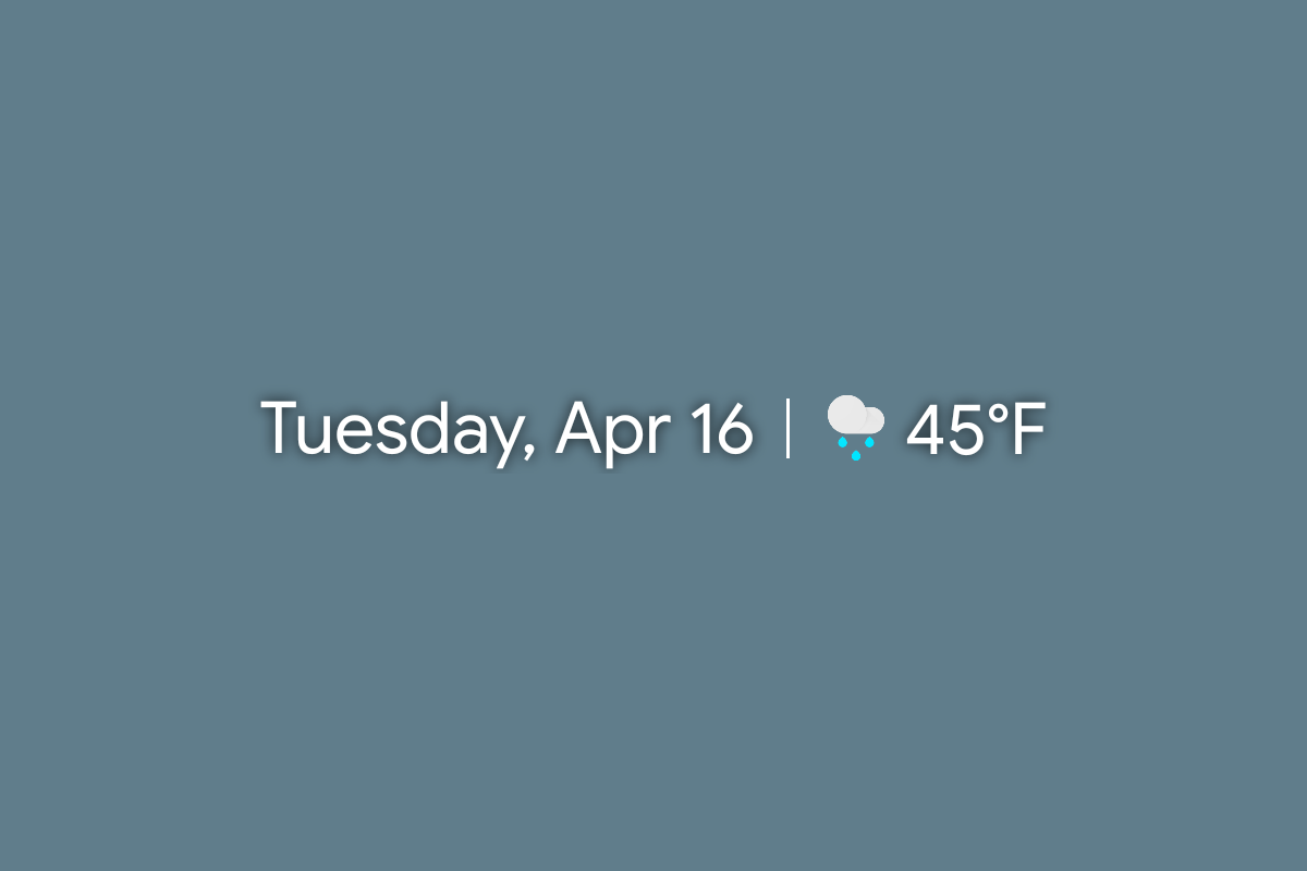 google at a glance widget