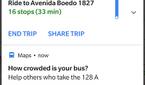 google maps bus seats