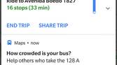 google maps bus seats