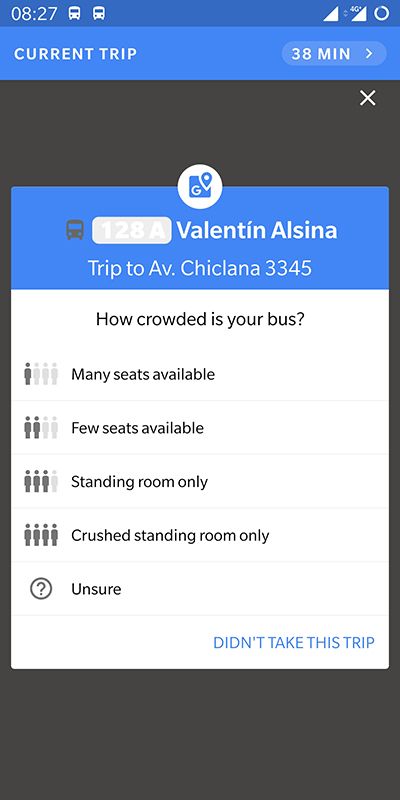 google maps bus seats