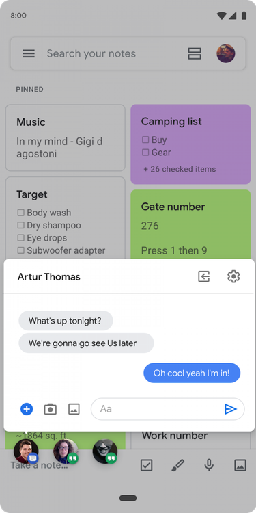 Android Q bubbles API