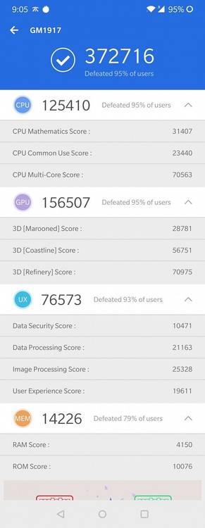 AnTuTu on the OnePlus 7 Pro