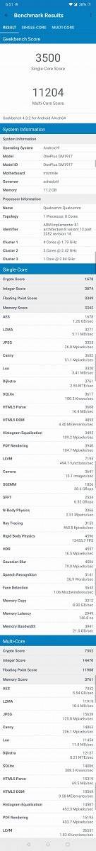 CPU speed on the OnePlus 7 Pro