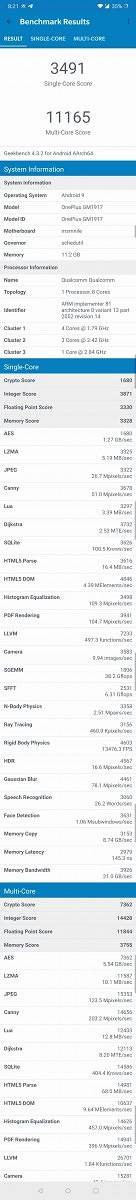 CPU speed on the OnePlus 7 Pro