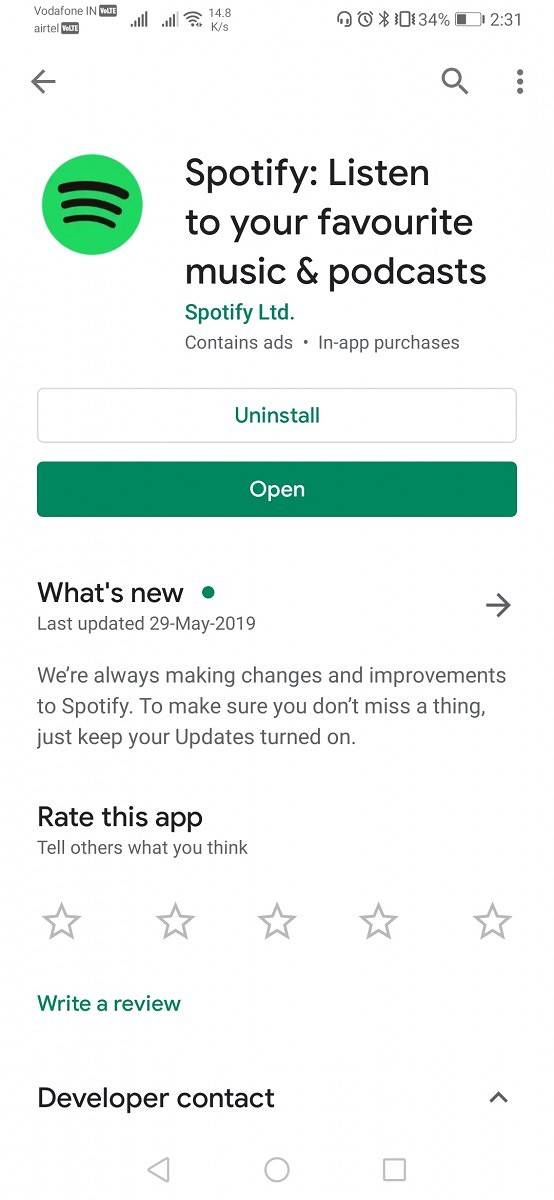 Google Play Store material design