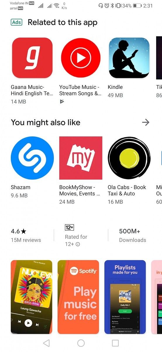 Google Play Store material design