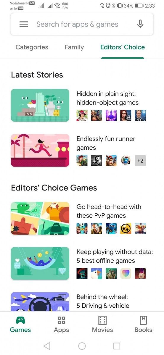 Google Play Store material design