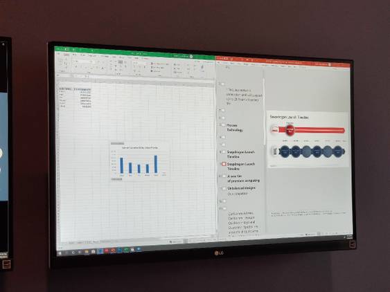Microsoft Excel and Microsoft PowerPoint running on the Snapdragon 8cx on Windows 10
