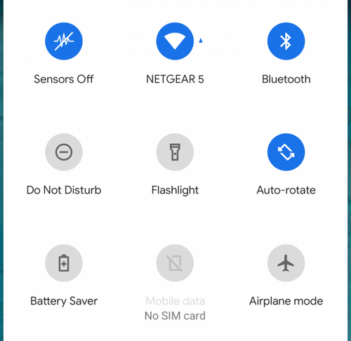 Android Q Sensors Off