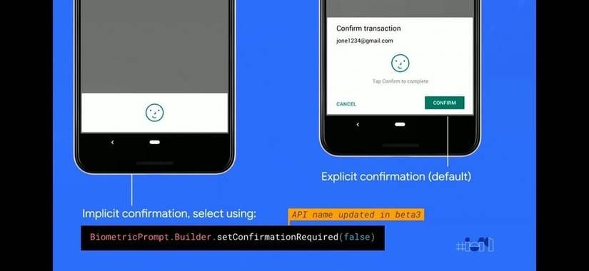 BiometricPrompt API changes in Android Q