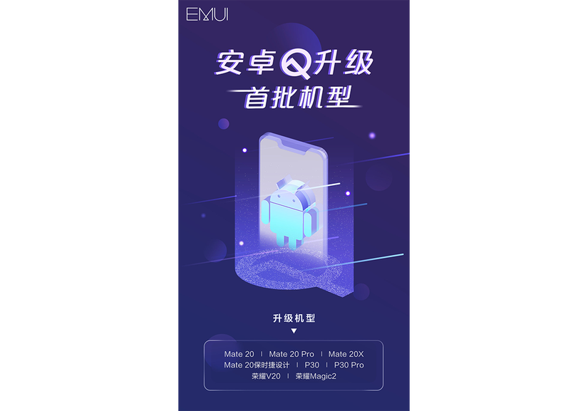 huawei mate 20 p30 pro honor magic Android Q