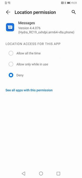 Android Q location permissions