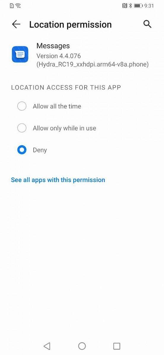 Android Q location permissions