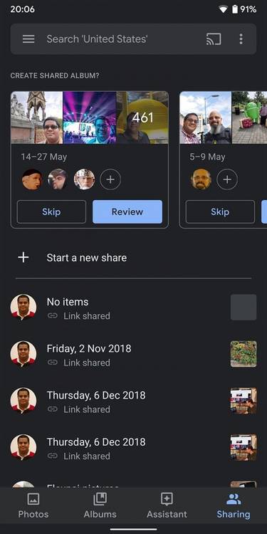 Google Photos dark Google Photos dark theme