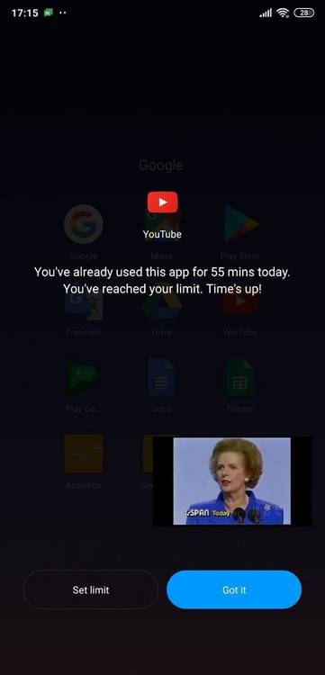 miui digital wellbeing screen timer