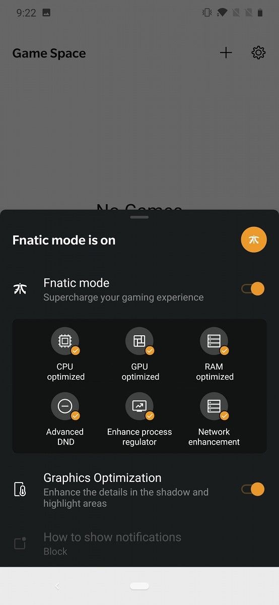 OnePlus 7 Pro Game Space in Android Q DP3
