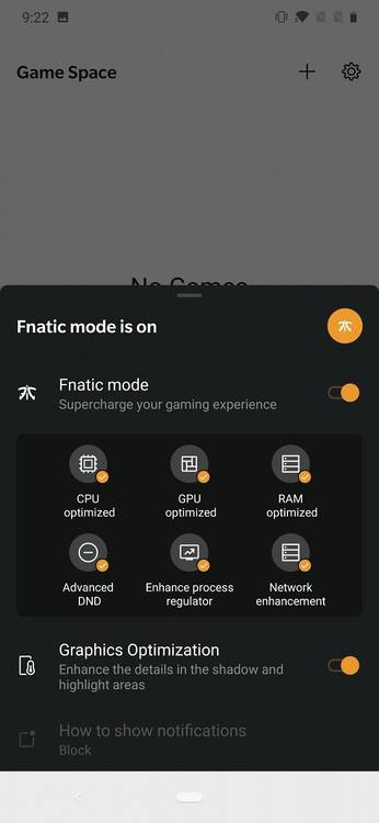 OnePlus 7 Pro Game Space in Android Q DP3