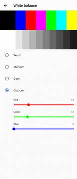 Sony Xperia 1 D65 RGB adjustments